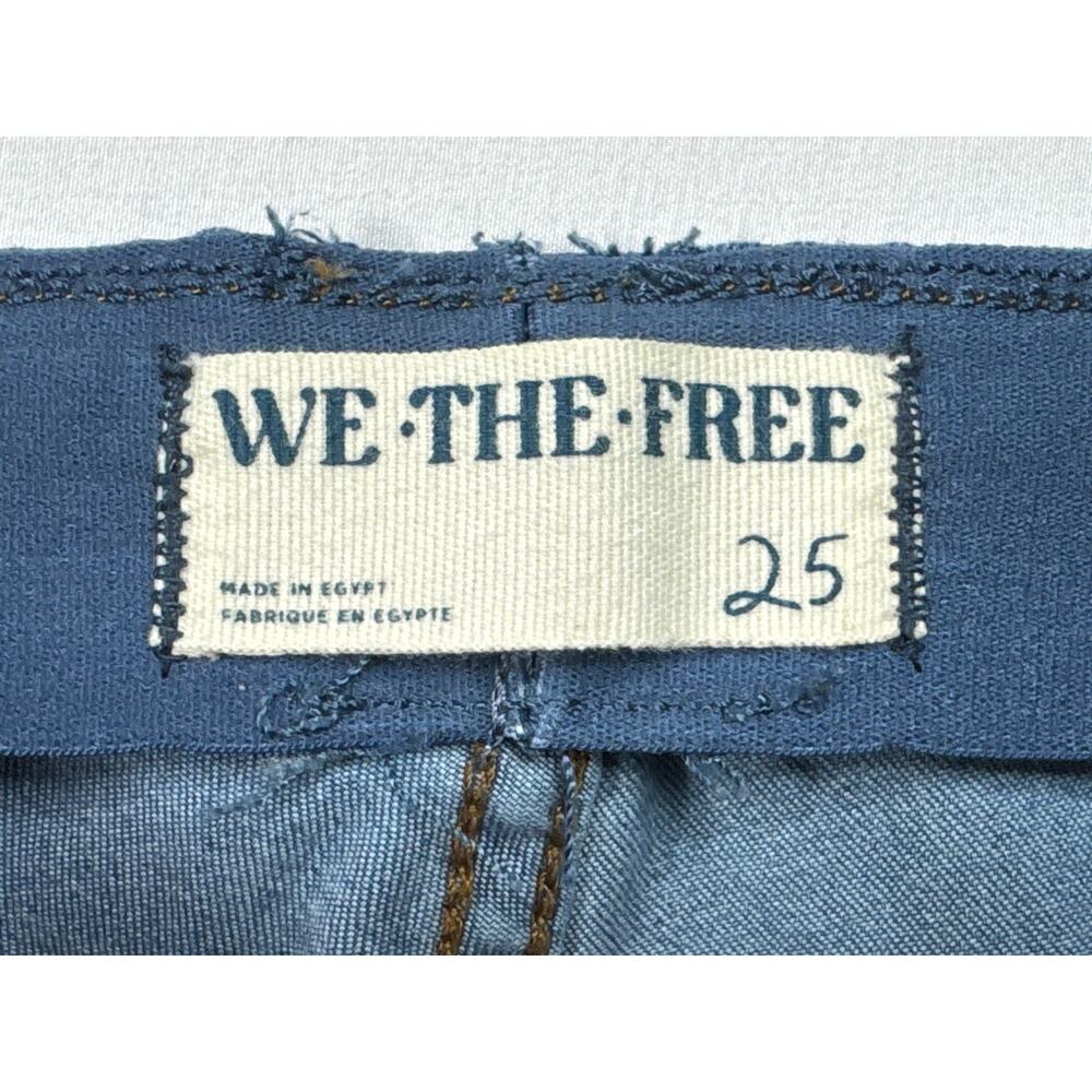 We The Free Women's Pull On Flare Blue Stretch Denim Jeans - Size 25 (24x32.5) - Picture 3 of 3